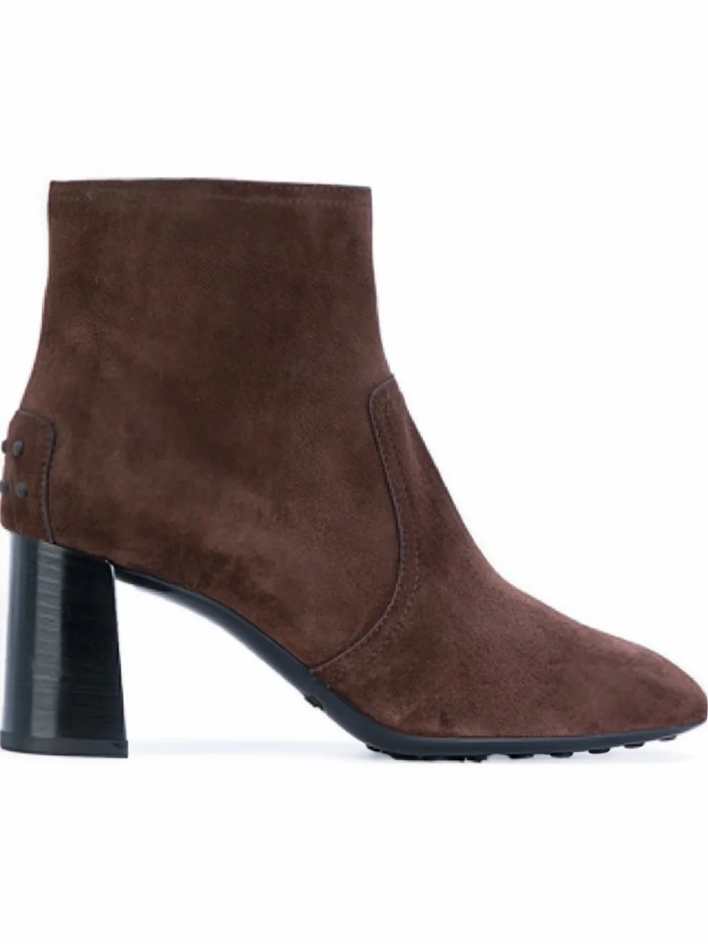 Tod’s Chocolate Brown Suede Wood Heel Chelsea Boots Size 6